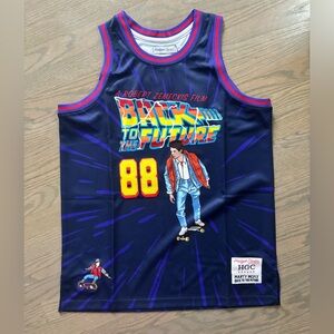 NWT Headgear Classics Marty McFly Back to the Future basketball jersey purple M